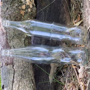 Clear Glass bottles set of (2)